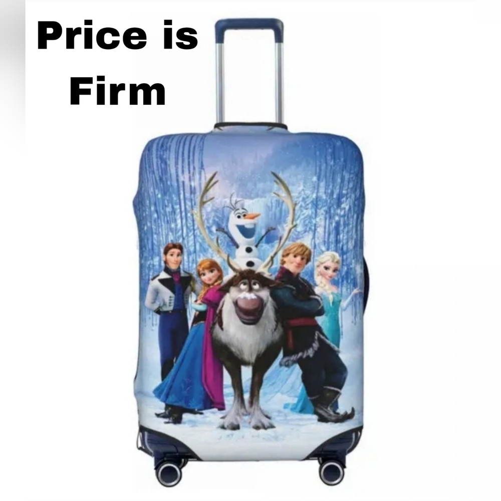 Price is FIRM! Frozen Luggage Cover. Size Large. Size Measurement Chart in pics!
